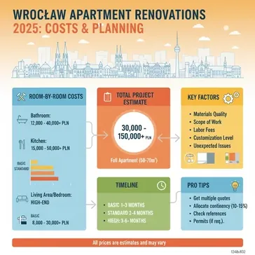 Remonty mieszka Wrocaw: Kompleksowy przewodnik po kosztach i planowaniu w 2025 roku